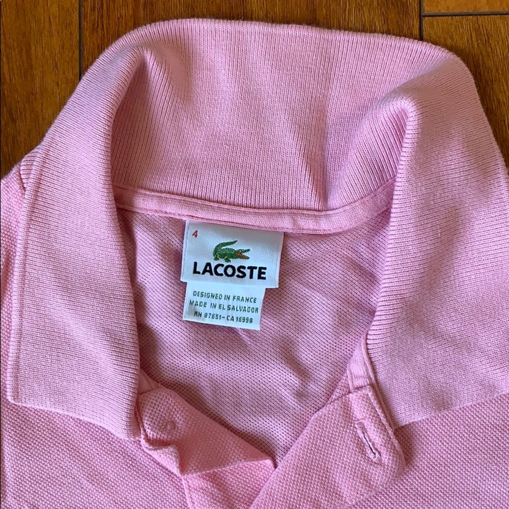 Lacoste Pink Polo Shirt